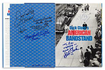 (MUSICIANS.) Dick Clark and Ray Smith. Dick Clarks American Bandstand. Signed throughout by over 100 musicians, dancers, radio persona